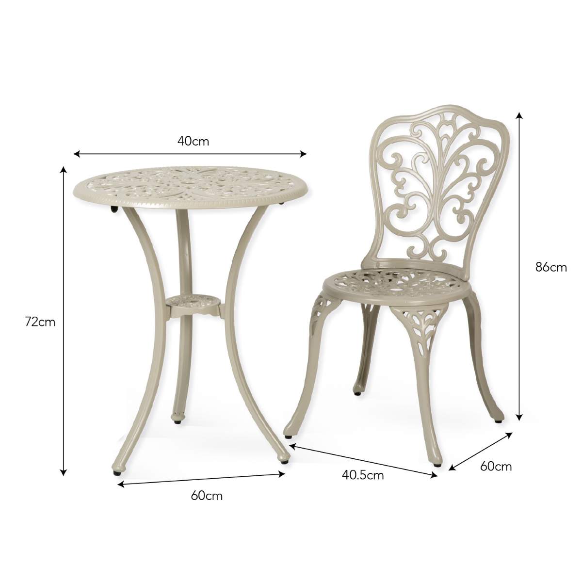Garden Trading Watemoor Bistro Set Clay