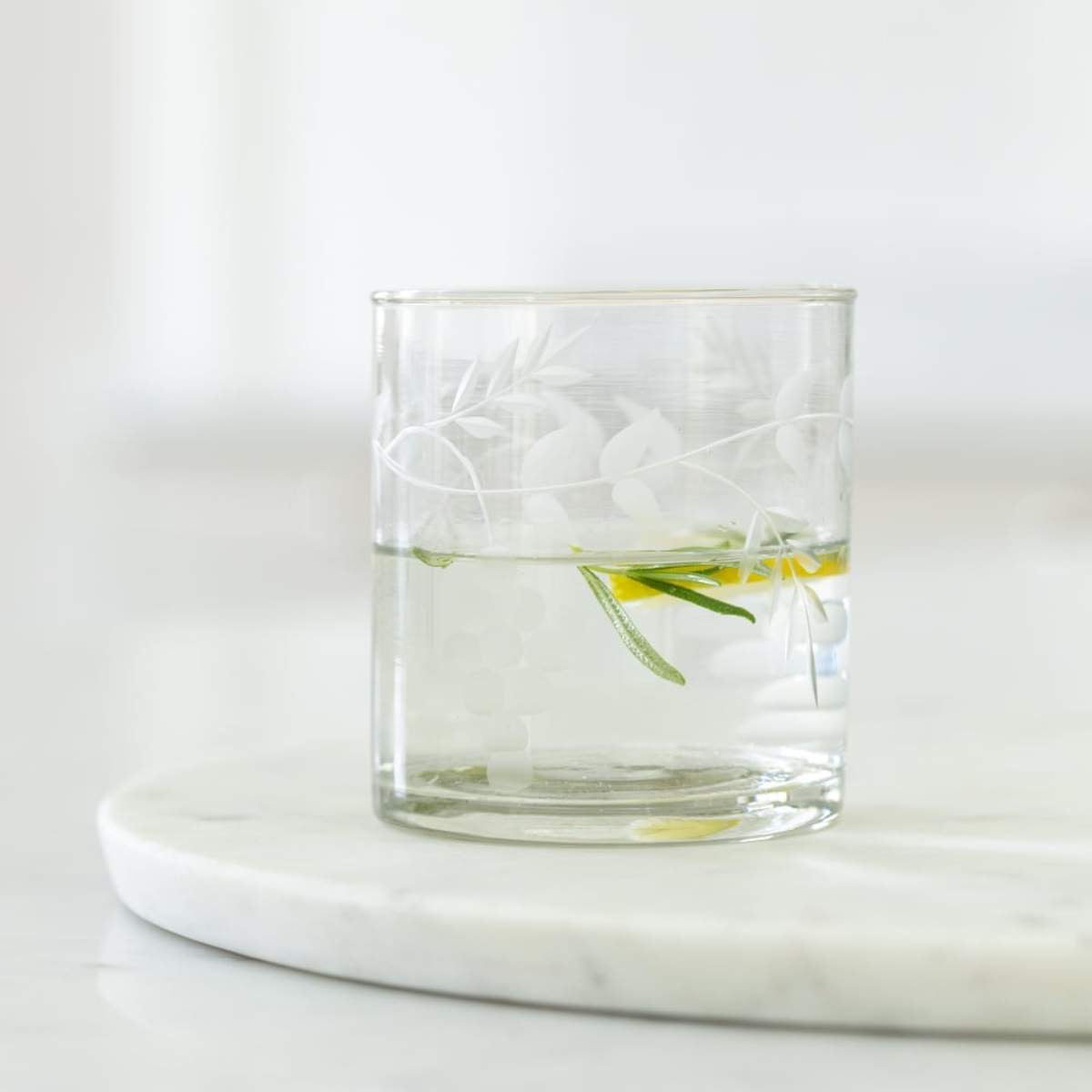 Grand Illusions Water Tumbler Rambling Vine Etched
