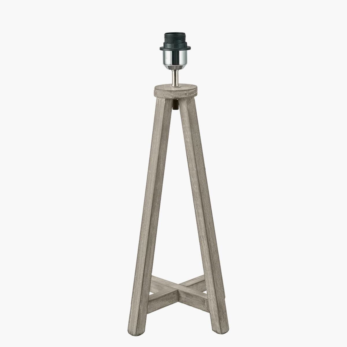 Pacific Lifestyle Whitby Grey Wash Wood Tapered 4 Post Table Lamp Base