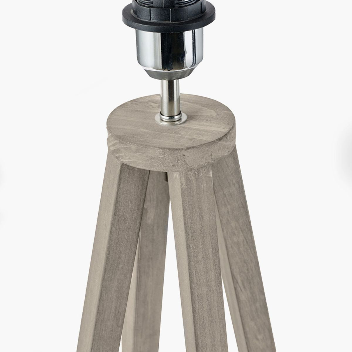 Pacific Lifestyle Whitby Grey Wash Wood Tapered 4 Post Table Lamp Base