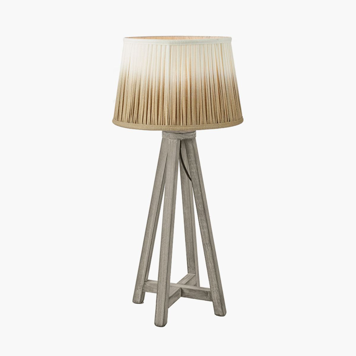 Pacific Lifestyle Whitby Grey Wash Wood Tapered 4 Post Table Lamp Base