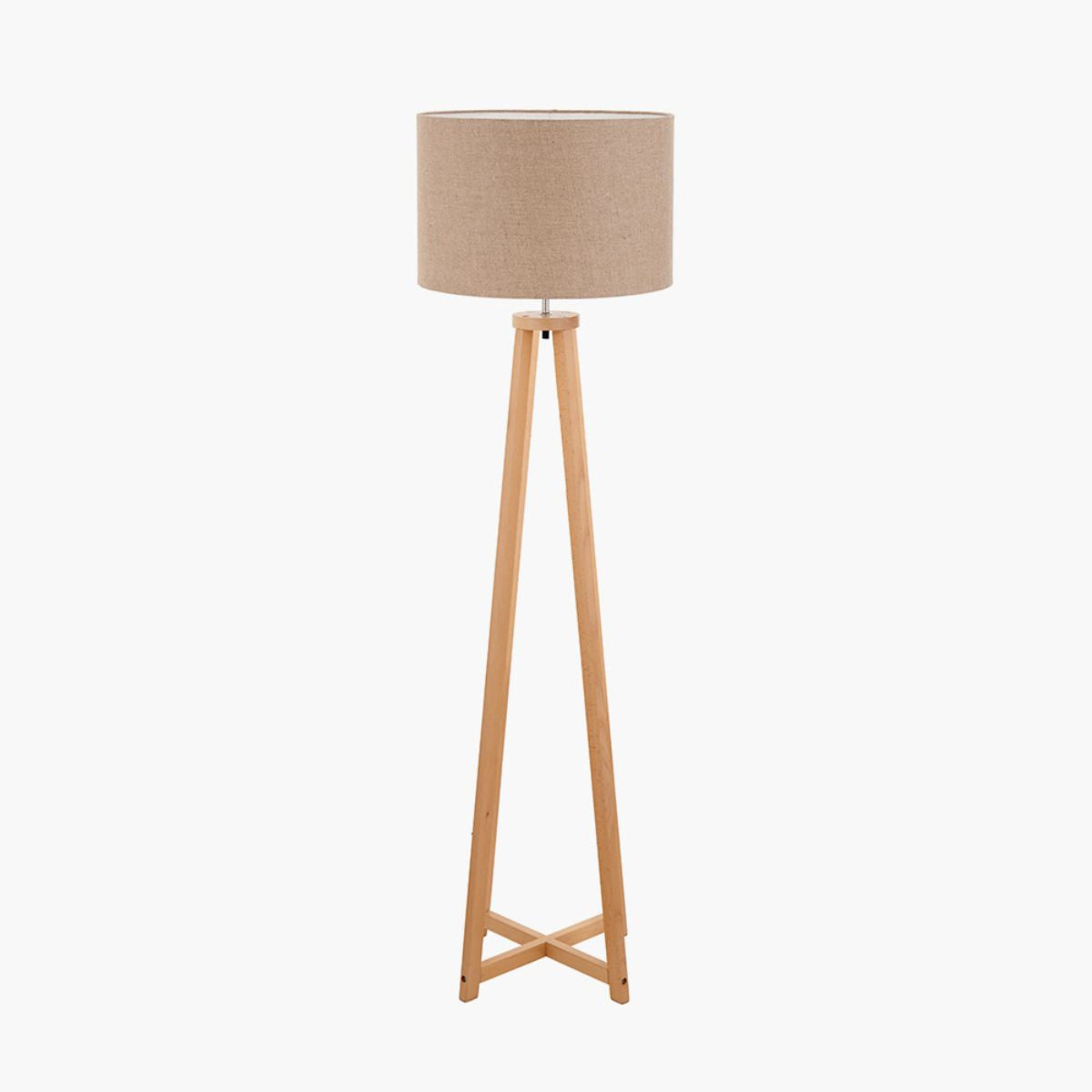 Pacific Lifestyle Whitby Natural Wood Tapered 4 Post Floor Lamp Base