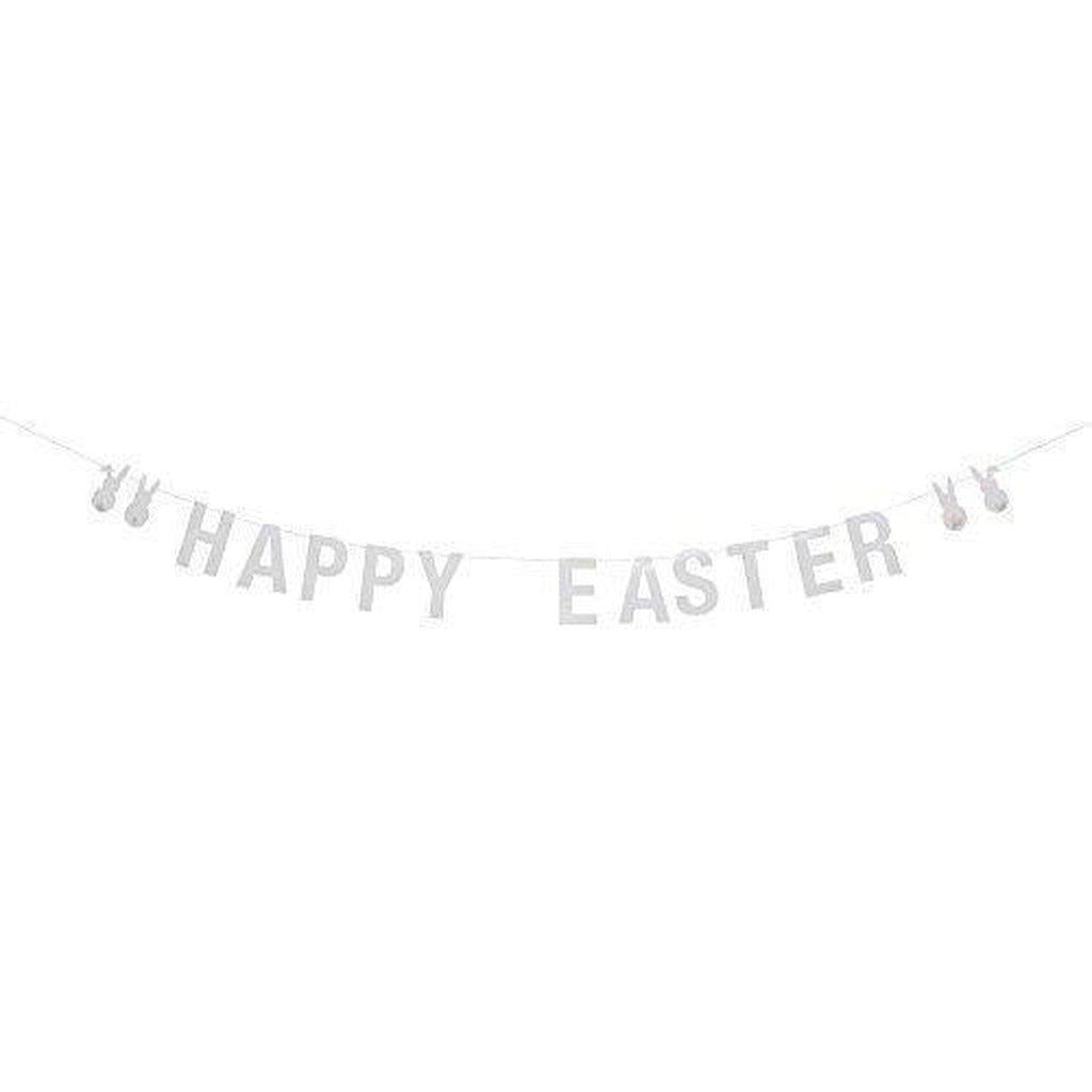 Happy Easter White Bunny Garland-Beaumonde