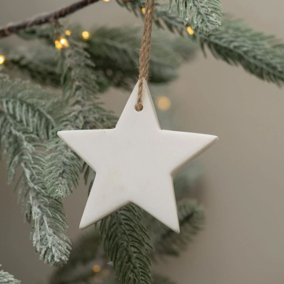 Arthur Cameron White Marble Hanging Star Decoration