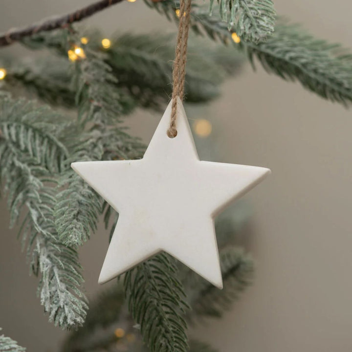 Arthur Cameron White Marble Hanging Star Decoration