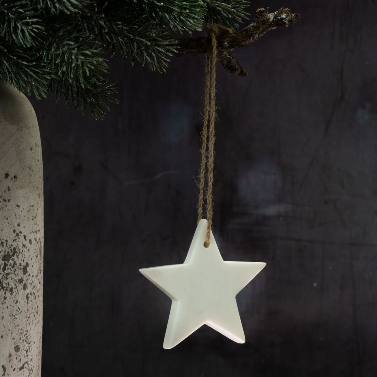 Arthur Cameron White Marble Hanging Star Decoration