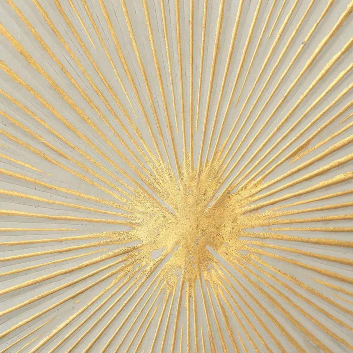 Pacific Lifestyle White and Gold Metal Sunburst Wall Art