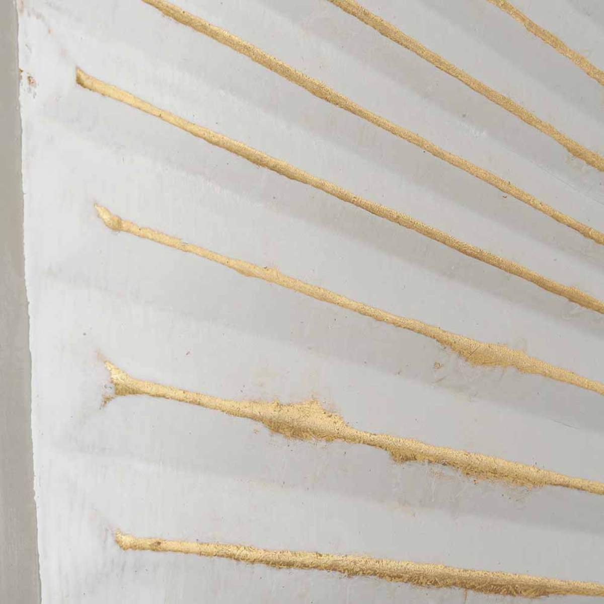 Pacific Lifestyle White and Gold Metal Sunburst Wall Art