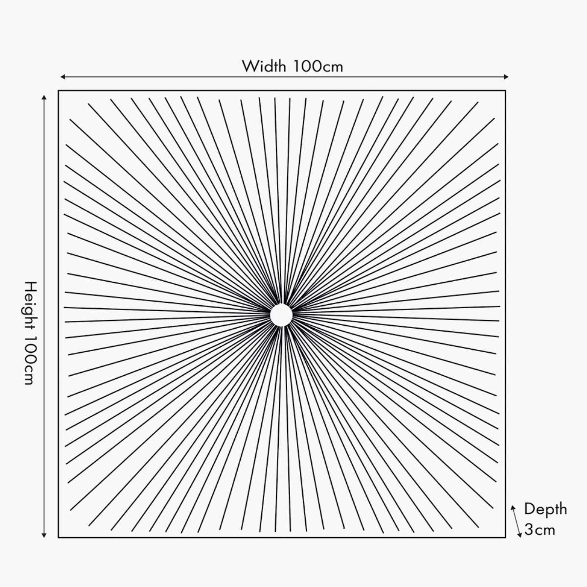 Pacific Lifestyle White and Gold Metal Sunburst Wall Art