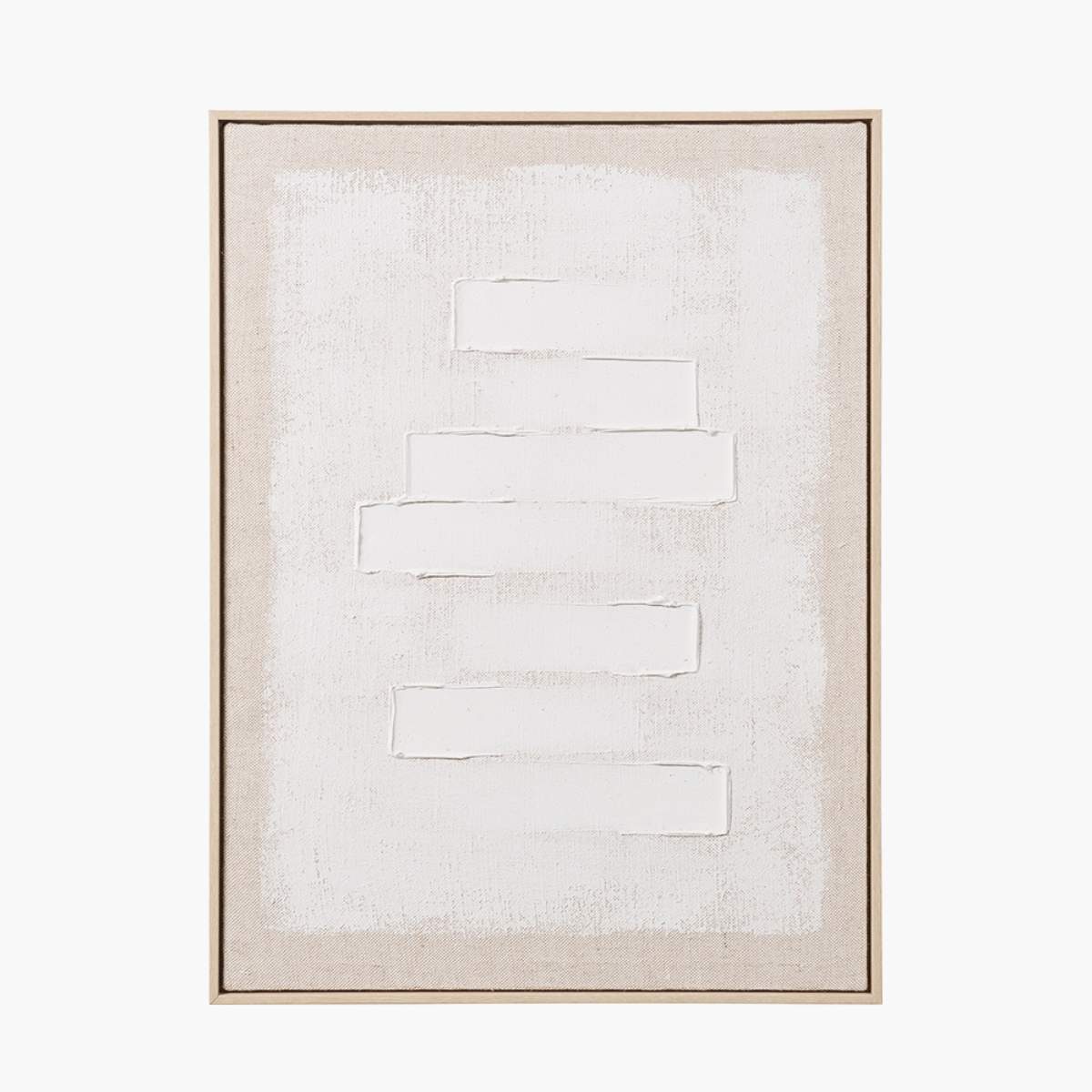 Pacific Lifestyle White and Natural Textured Canvas with Natural Frame