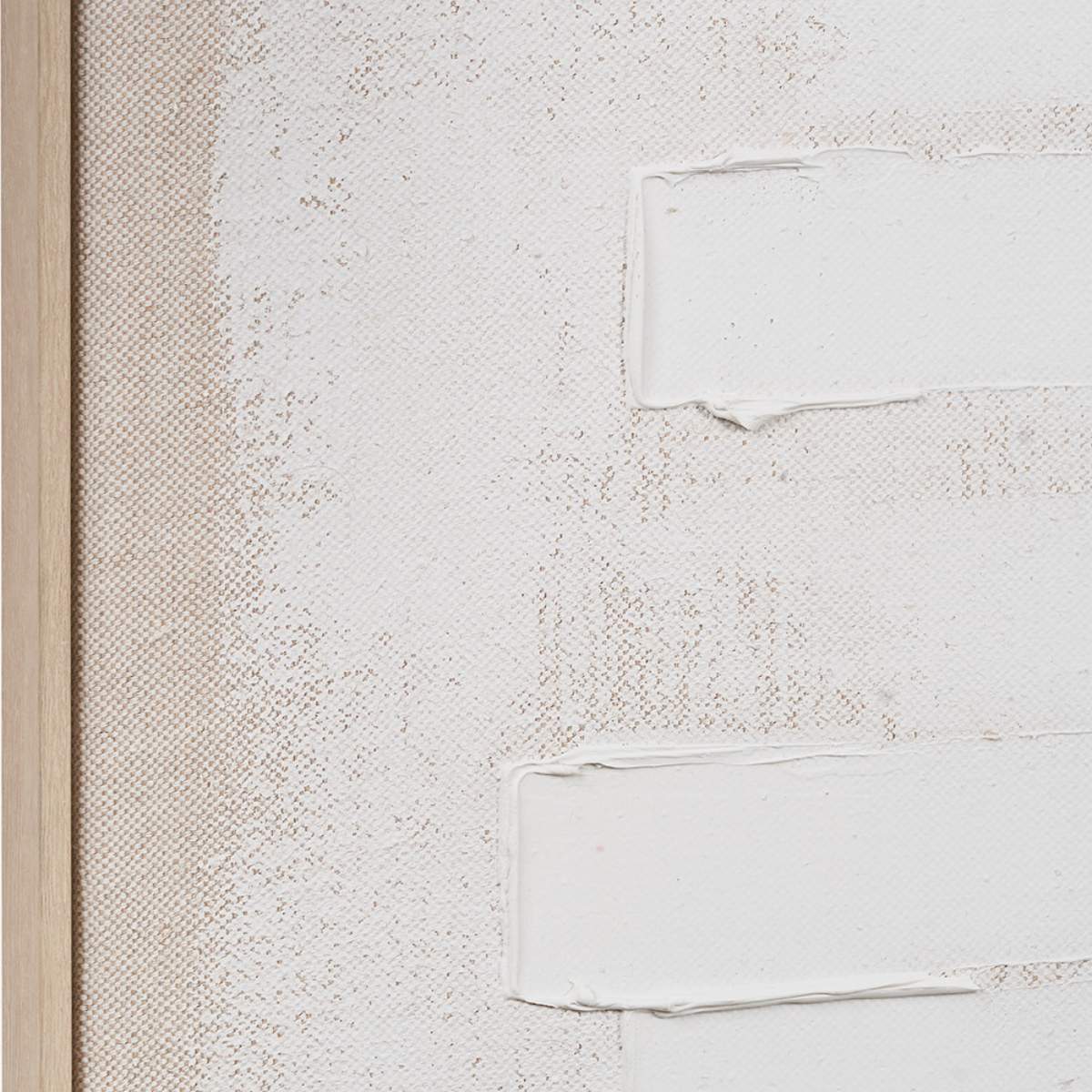 Pacific Lifestyle White and Natural Textured Canvas with Natural Frame
