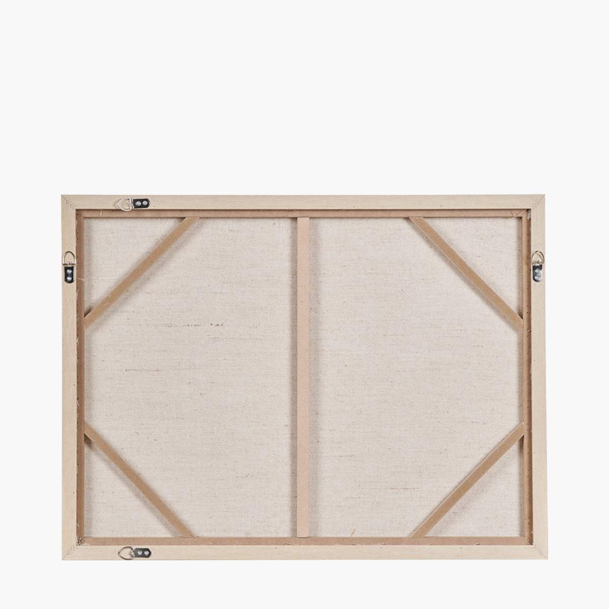 Pacific Lifestyle White and Natural Textured Canvas with Natural Frame