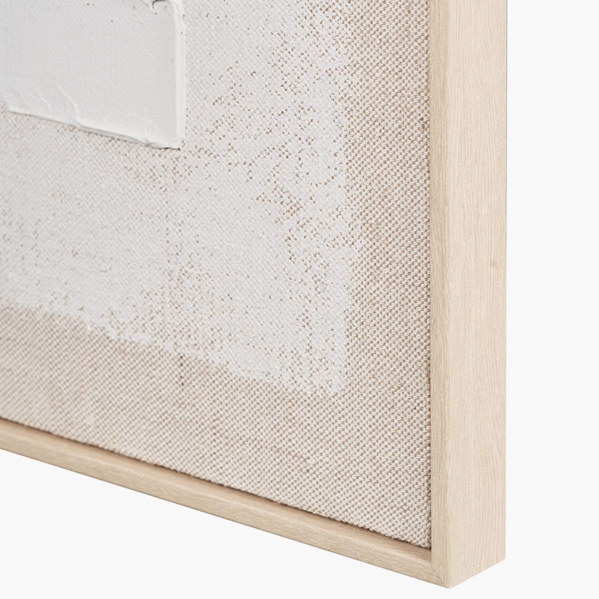 Pacific Lifestyle White and Natural Textured Canvas with Natural Frame