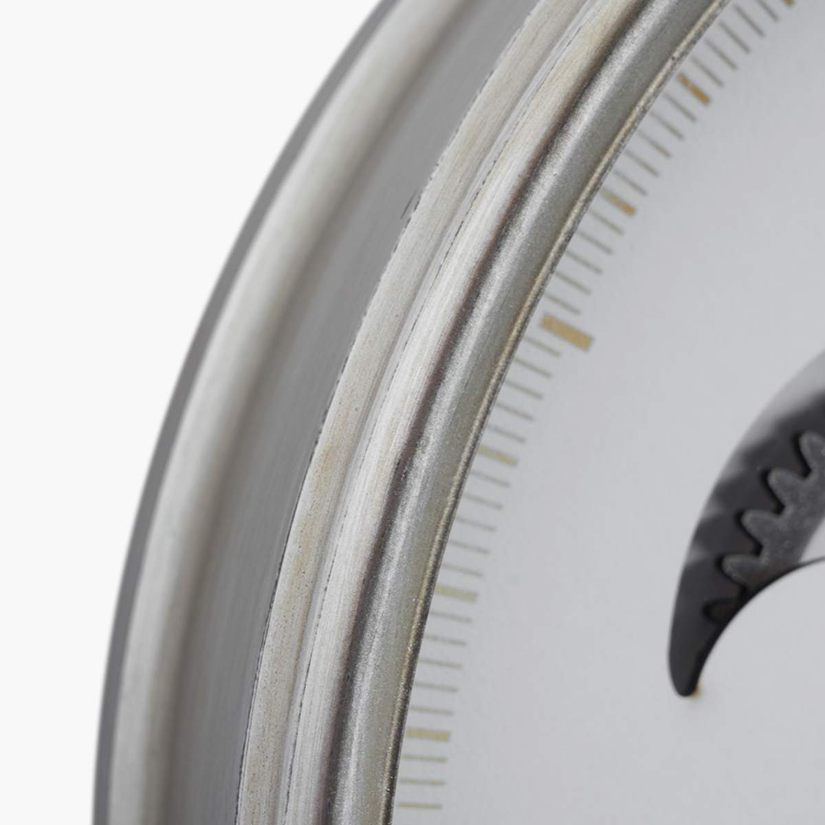Pacific Lifestyle White and Silver Metal Working Cog Wall Clock