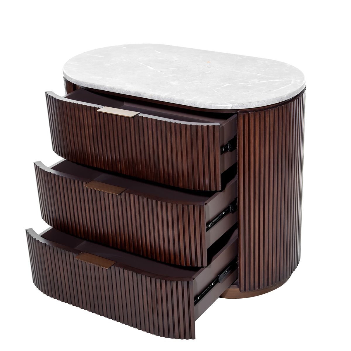 Libra Interiors Whitwell Bedside Three Drawer Chest