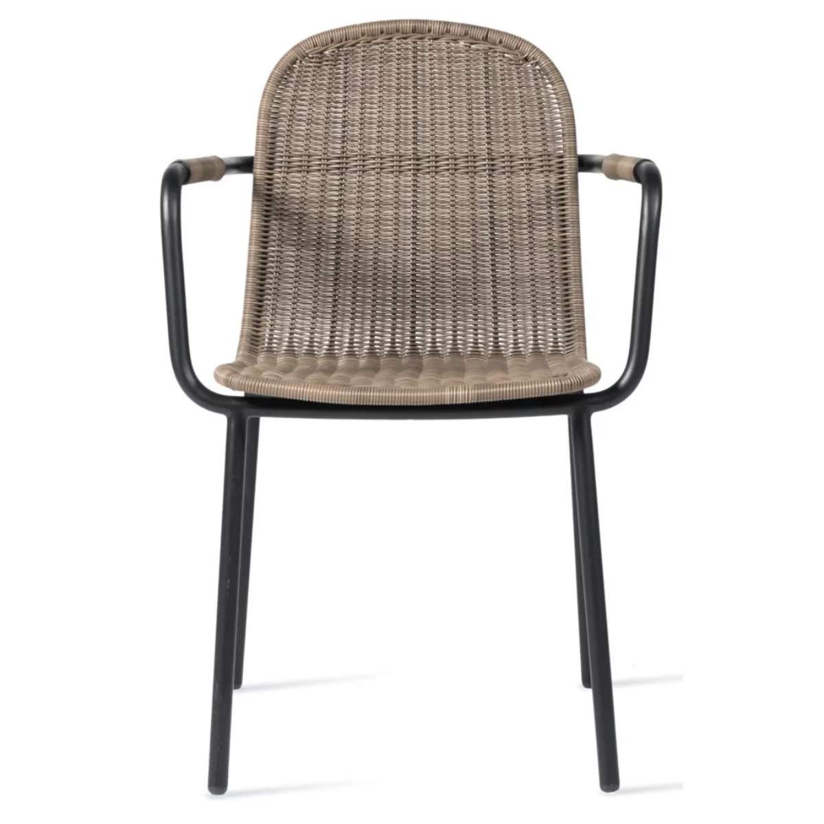 Vincent Shepherd Wicked Outdoor Dining Chair with Arms | Taupe