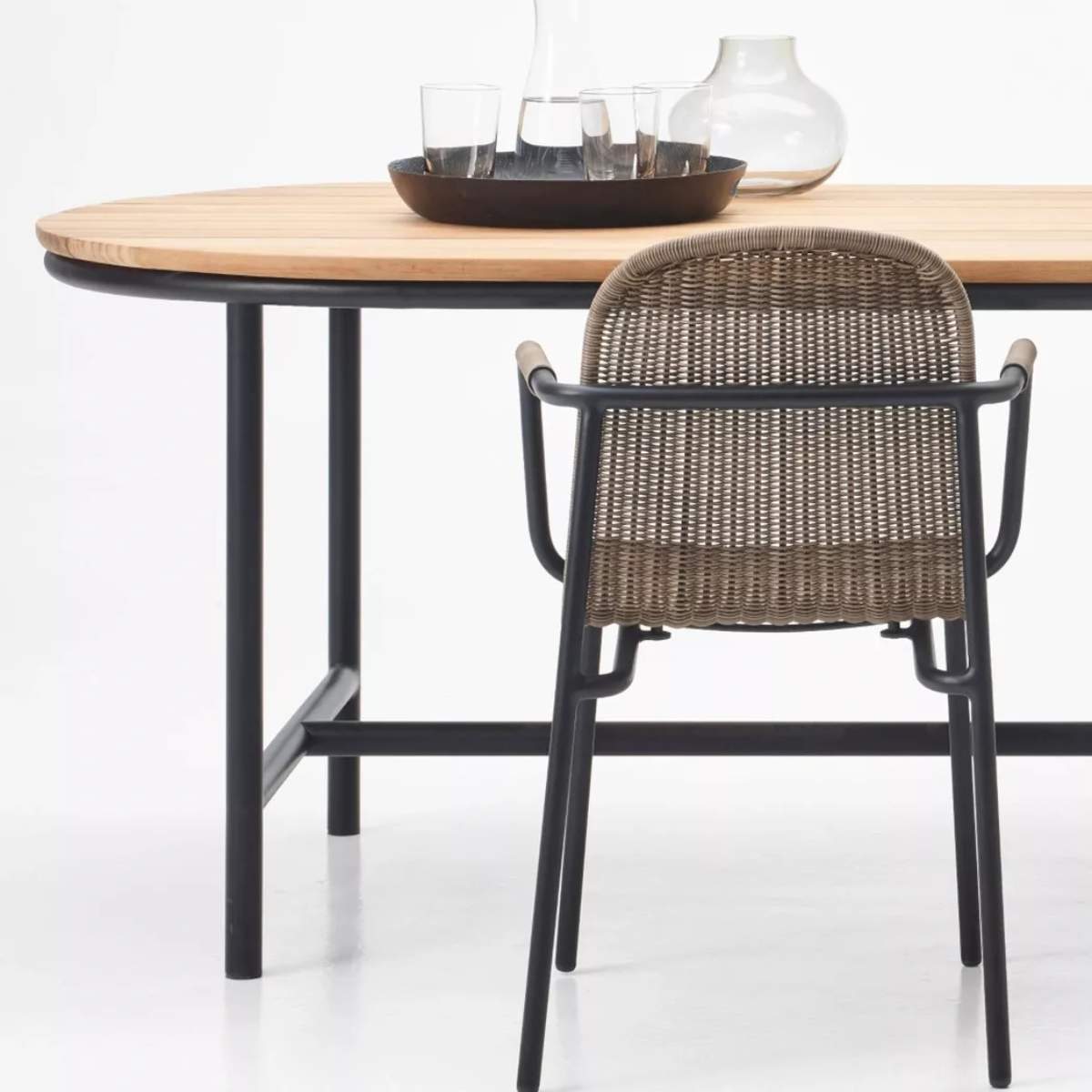 Vincent Shepherd Wicked Outdoor Dining Chair with Arms | Taupe