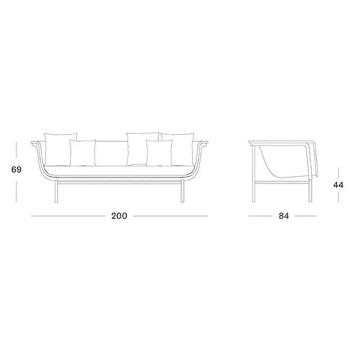 Vincent Shepherd Wicked Outdoor Sofa Taupe 3 Seater