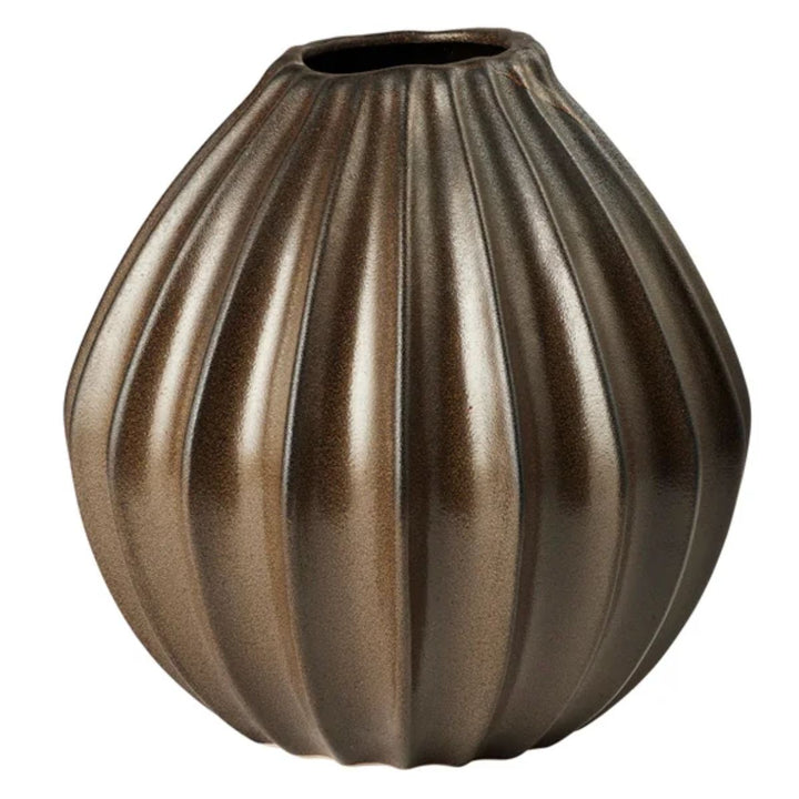 Broste Copenhagen Antique Brown Wide Vase 30cm