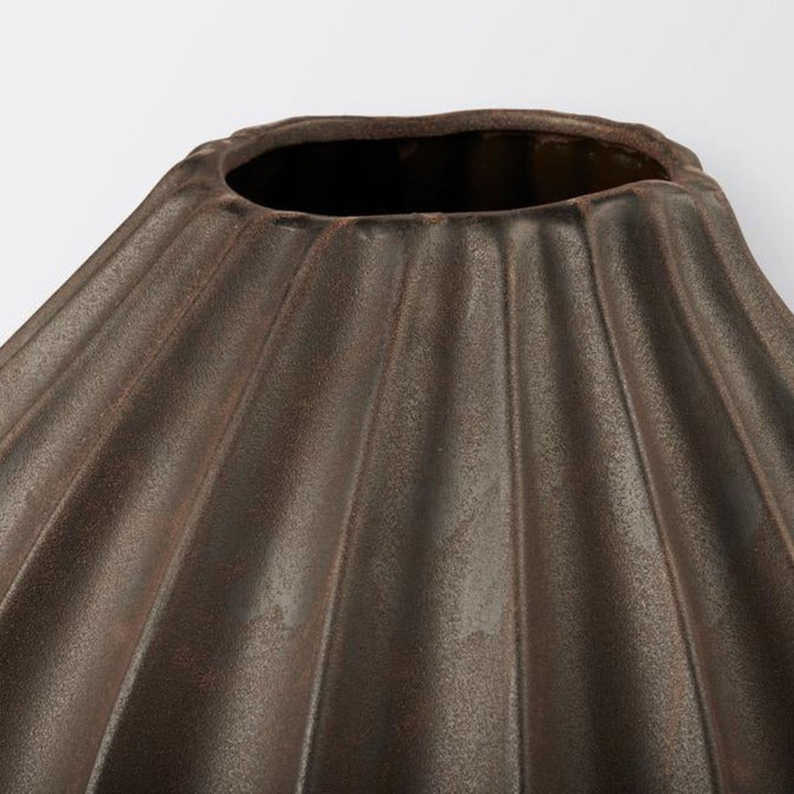 Broste Copenhagen Antique Brown Wide Vase 30cm