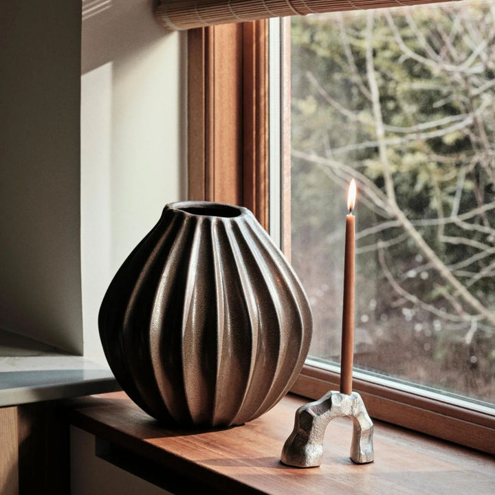 Broste Copenhagen Antique Brown Wide Vase 30cm