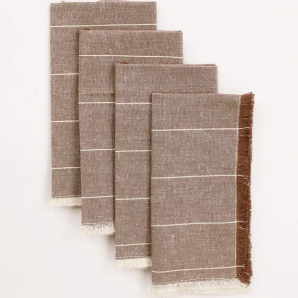Morgan Wright Wild Stripe Napkin Set of 4 Stone
