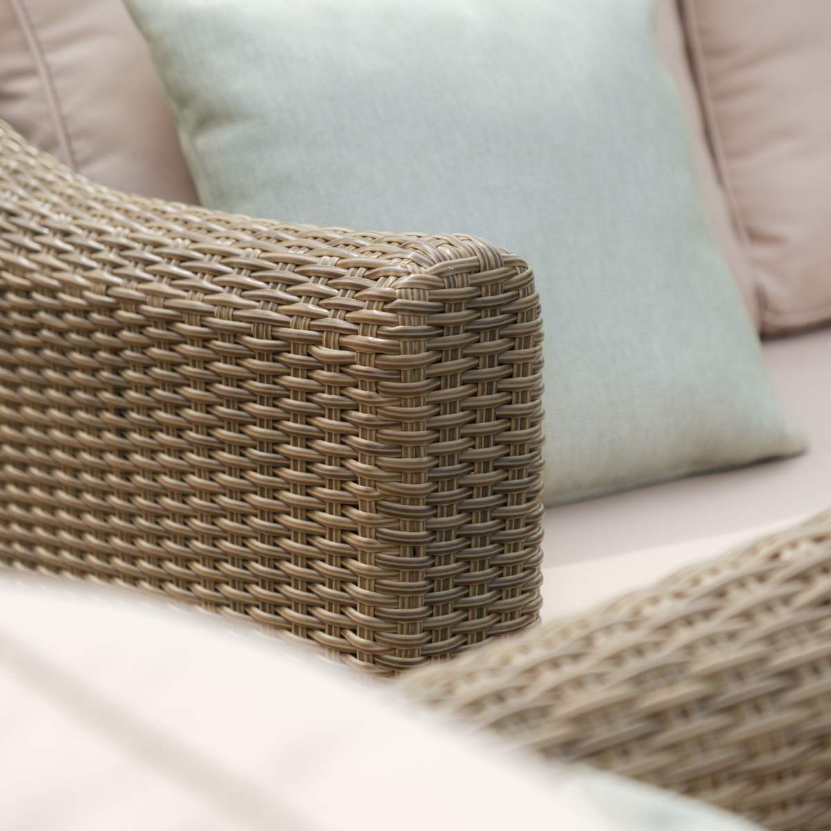 Maze Winchester 3 Seat Rattan Sofa Set - Ceramic Glass