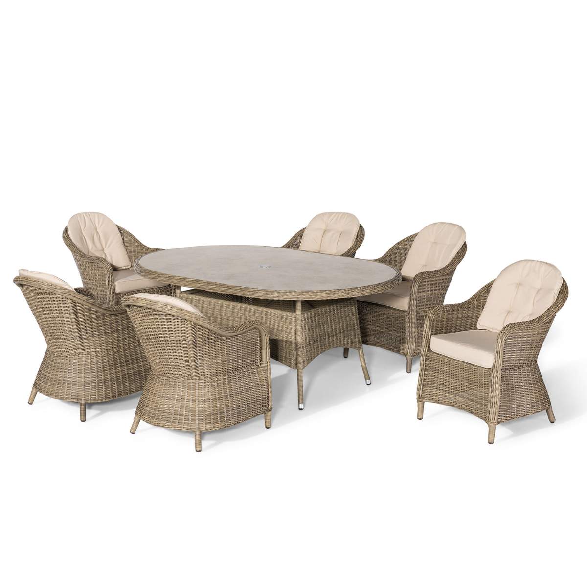 Maze Winchester 6 Seat Oval Dining Set