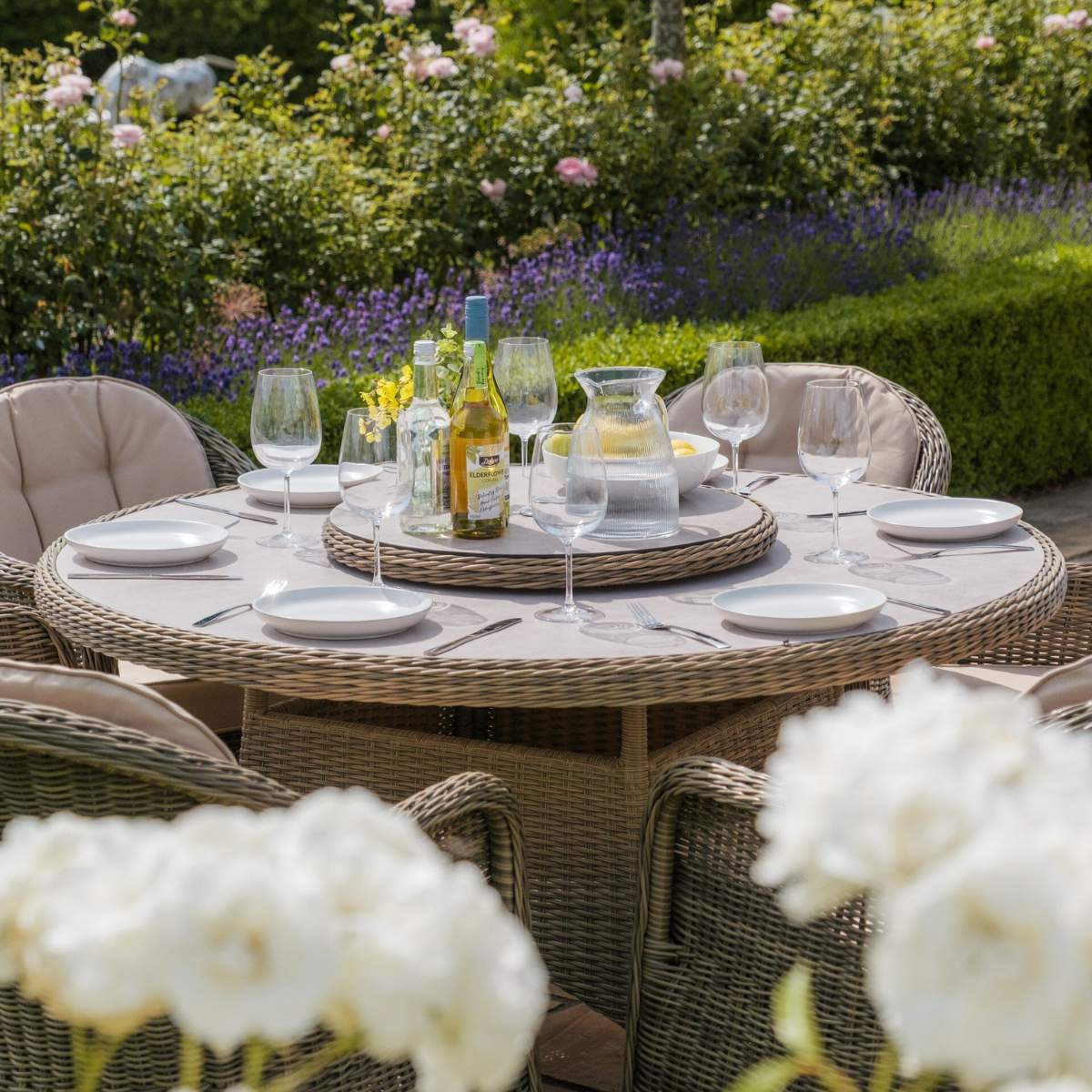 Maze Winchester 6 Seat Round Dining Set