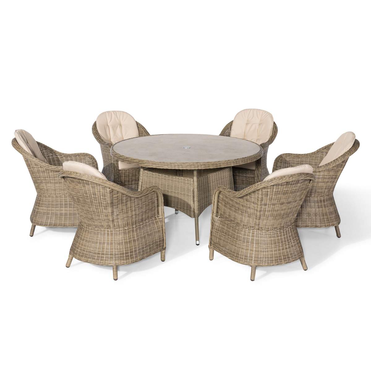 Maze Winchester 6 Seat Round Dining Set