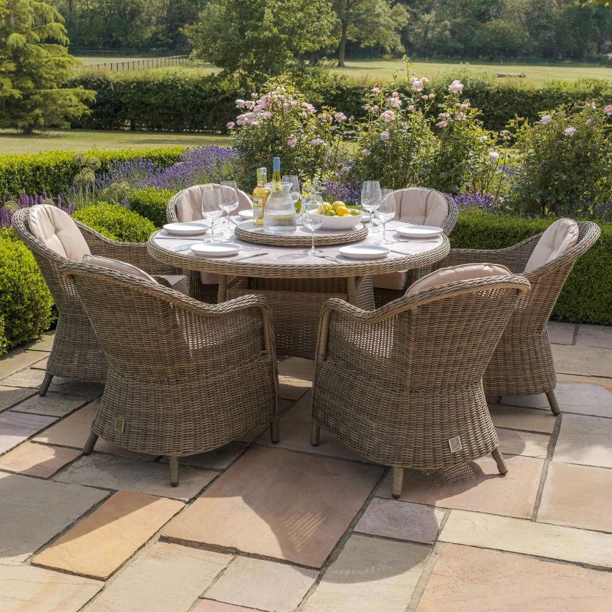 Maze Winchester 6 Seat Round Dining Set