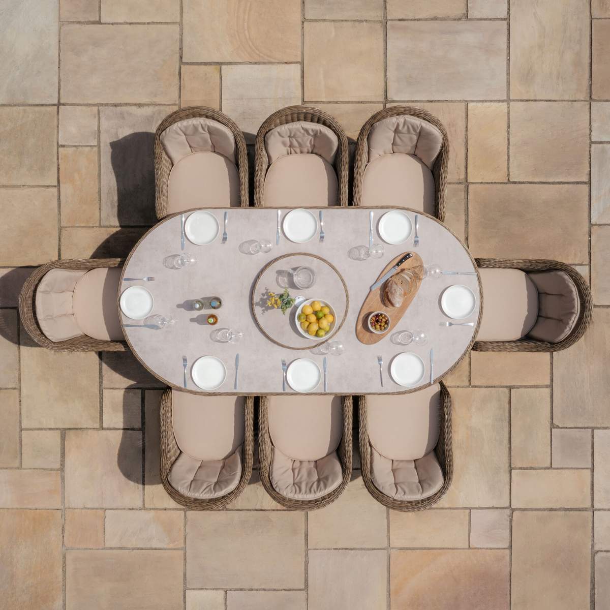 Maze Winchester 8 Seat Oval Dining Set