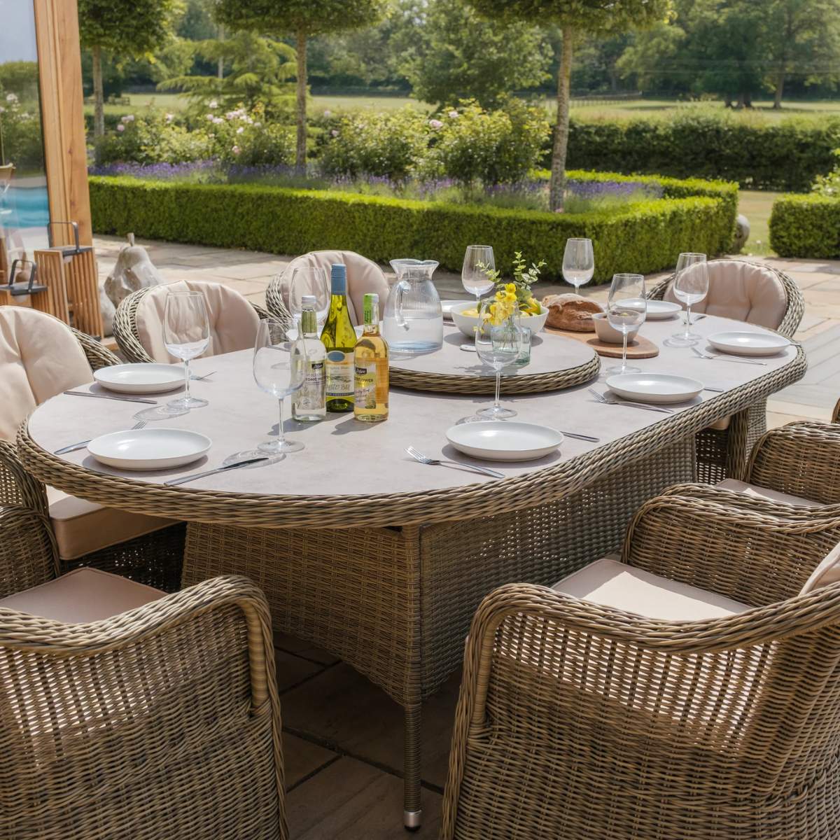 Maze Winchester 8 Seat Oval Dining Set