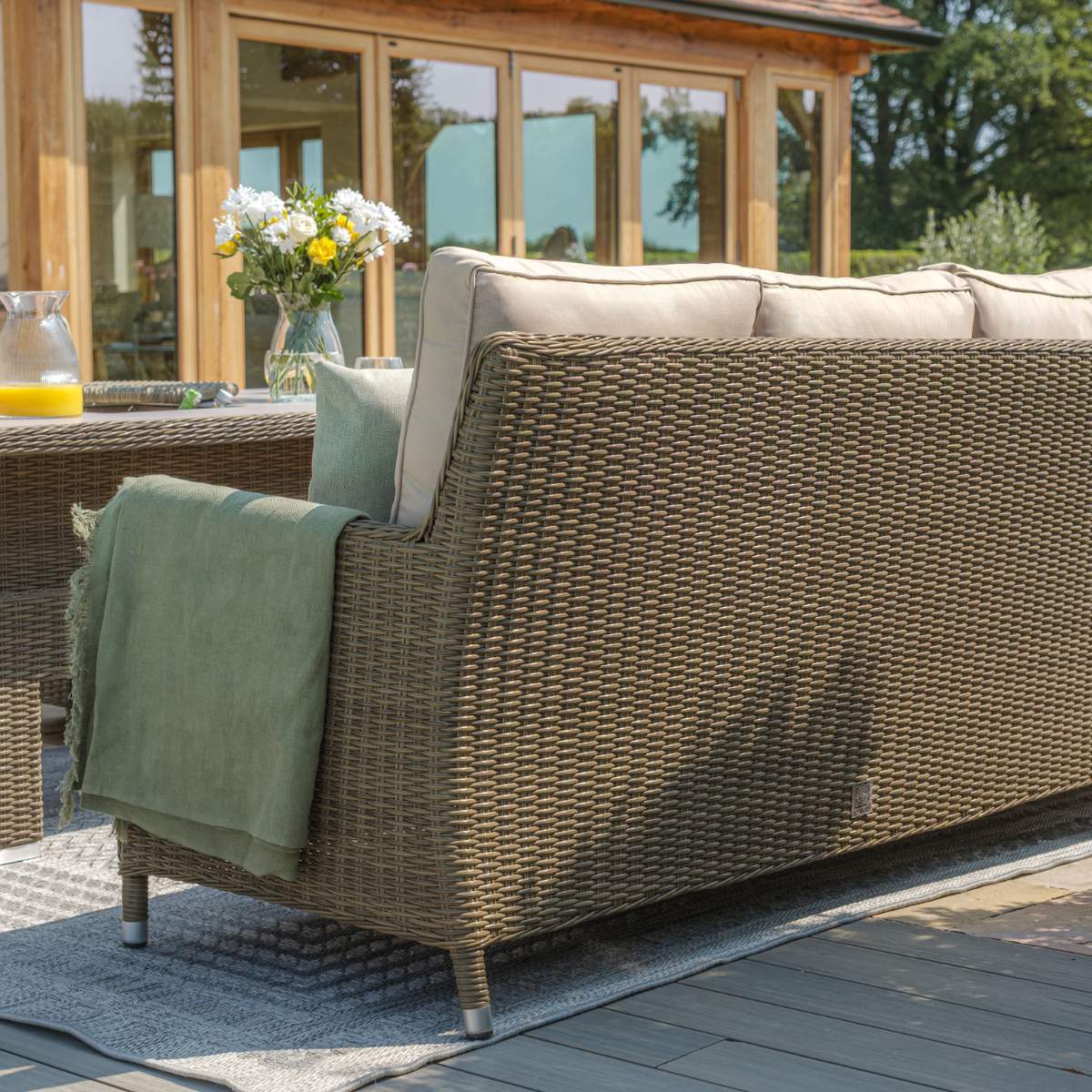 Maze Winchester Corner Rattan Dining Set