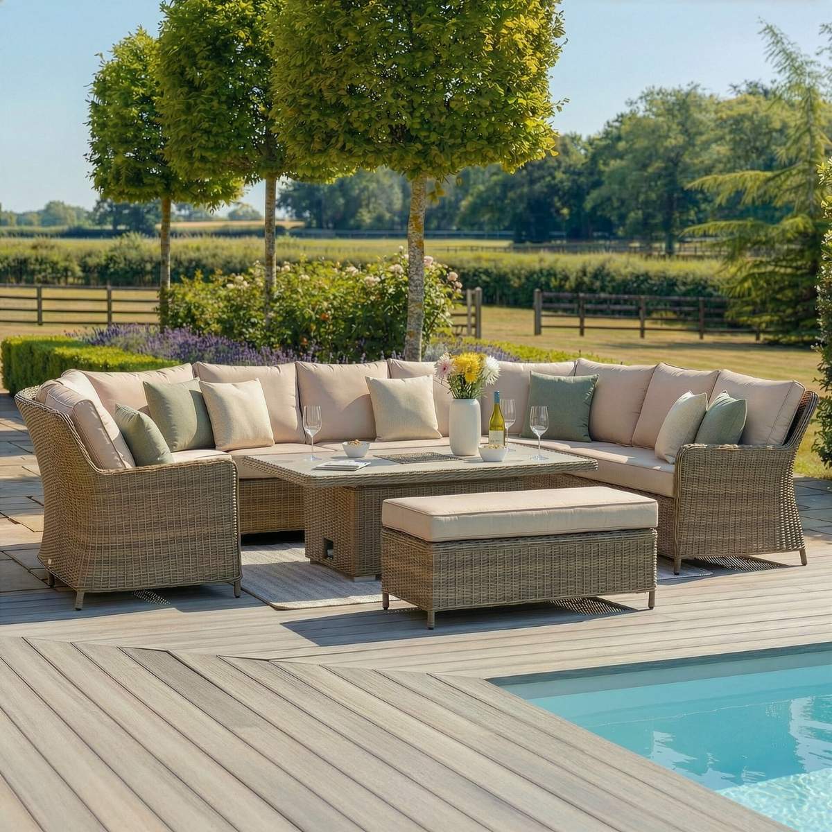 Maze Winchester Royal U-Shaped Rattan Sofa Set