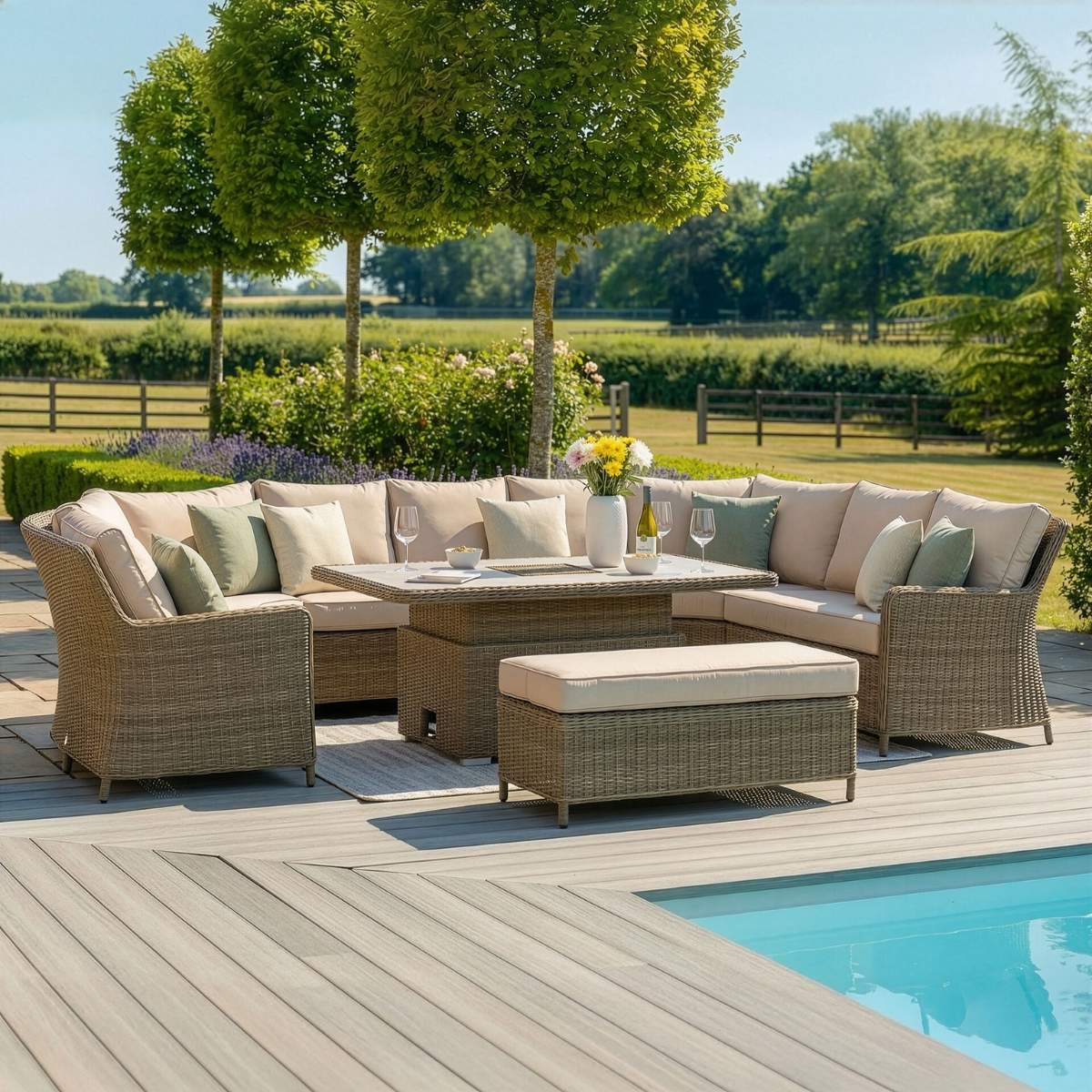 Maze Winchester Royal U-Shaped Rattan Sofa Set