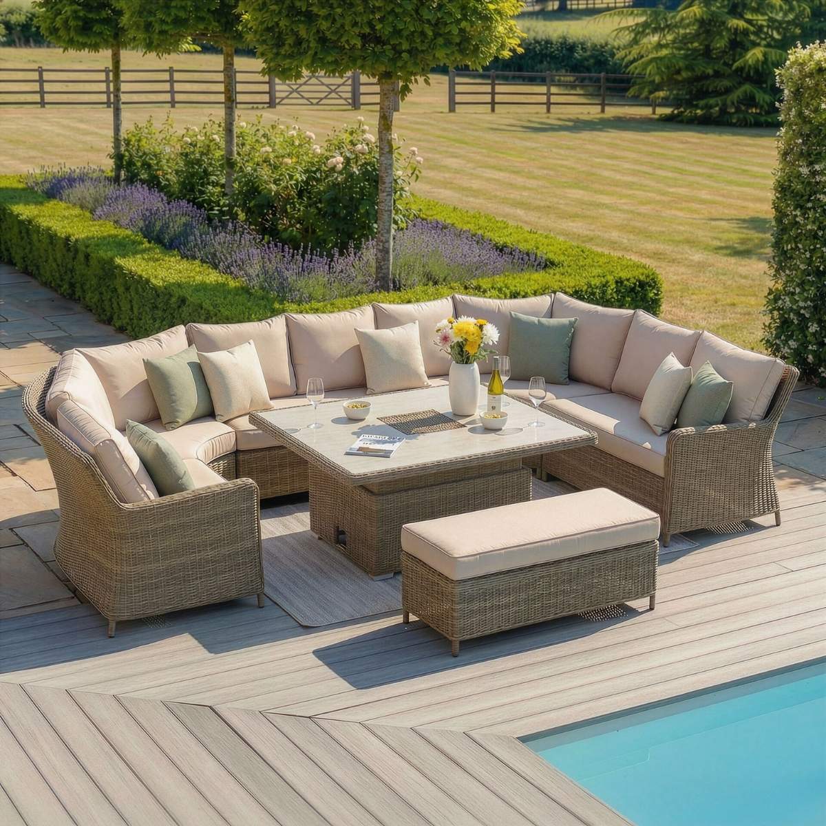 Maze Winchester Royal U-Shaped Rattan Sofa Set