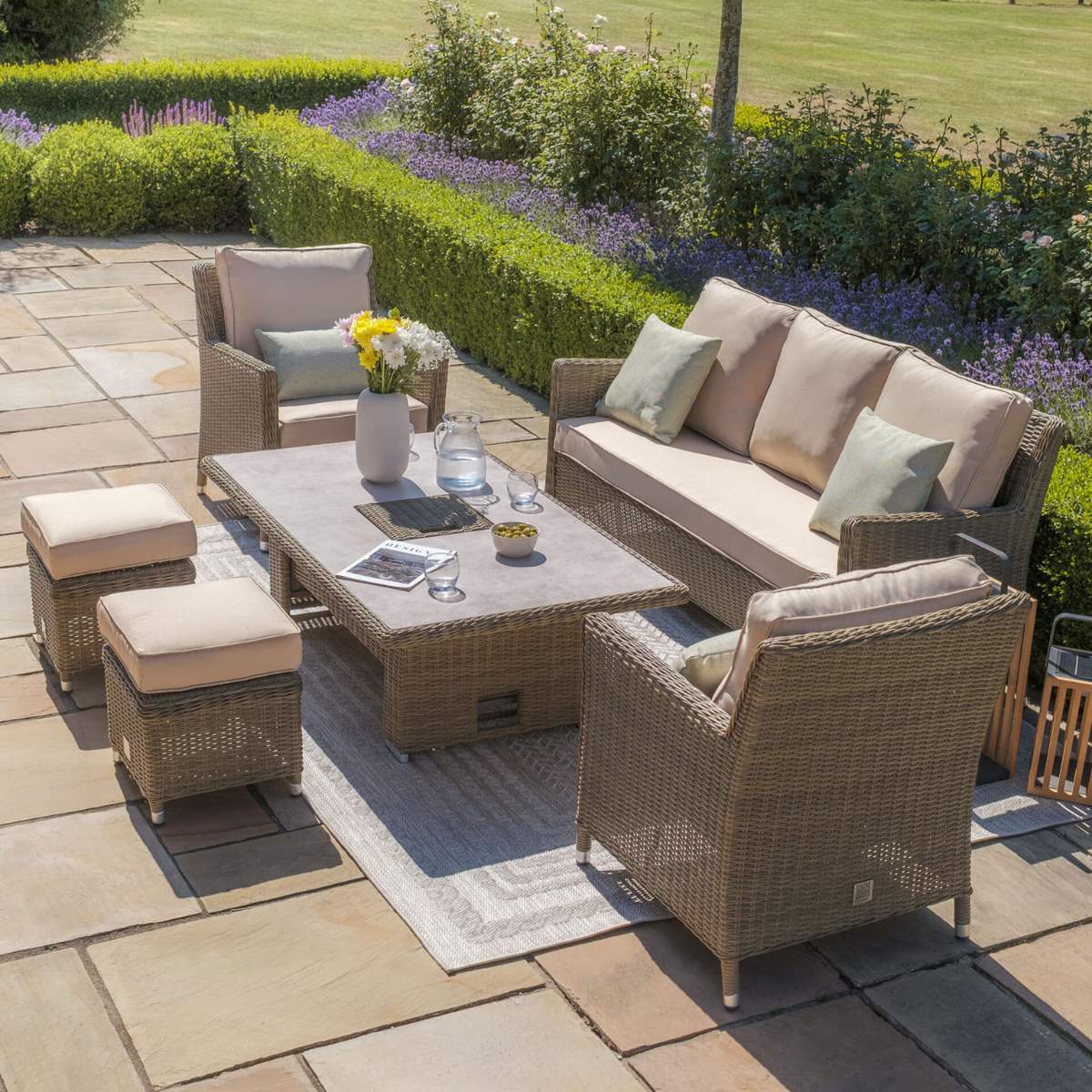 Maze Winchester Sofa Rattan Dining Set