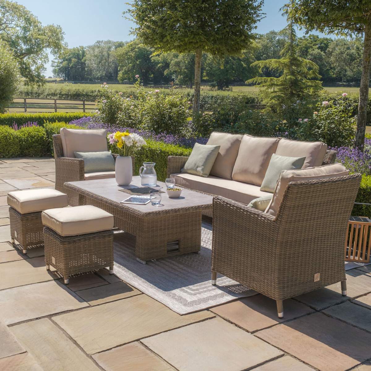 Maze Winchester Sofa Rattan Dining Set