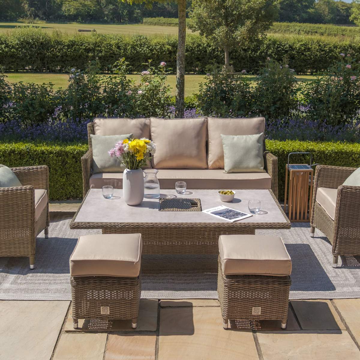 Maze Winchester Sofa Rattan Dining Set