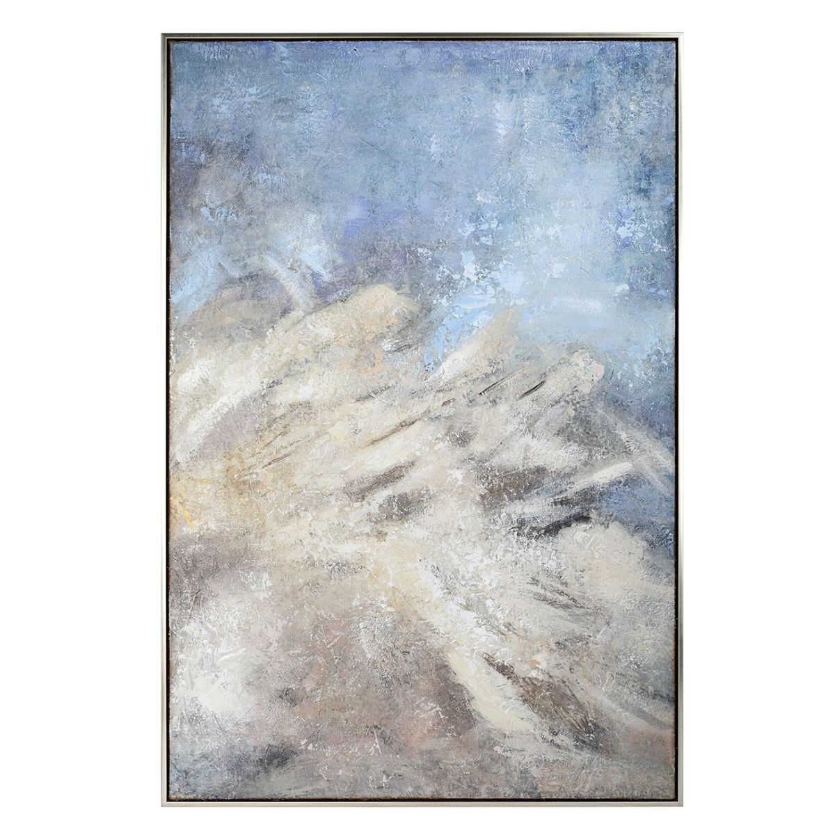 Libra Interiors Windswept Heavy Textured Framed Canvas Wall Art 80x120cm