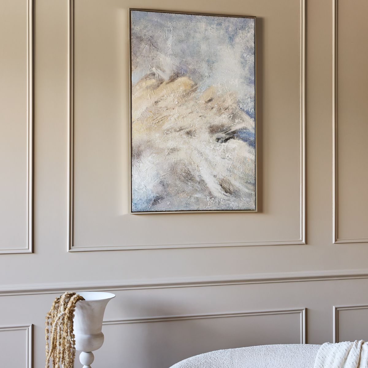 Libra Interiors Windswept Heavy Textured Framed Canvas Wall Art 80x120cm