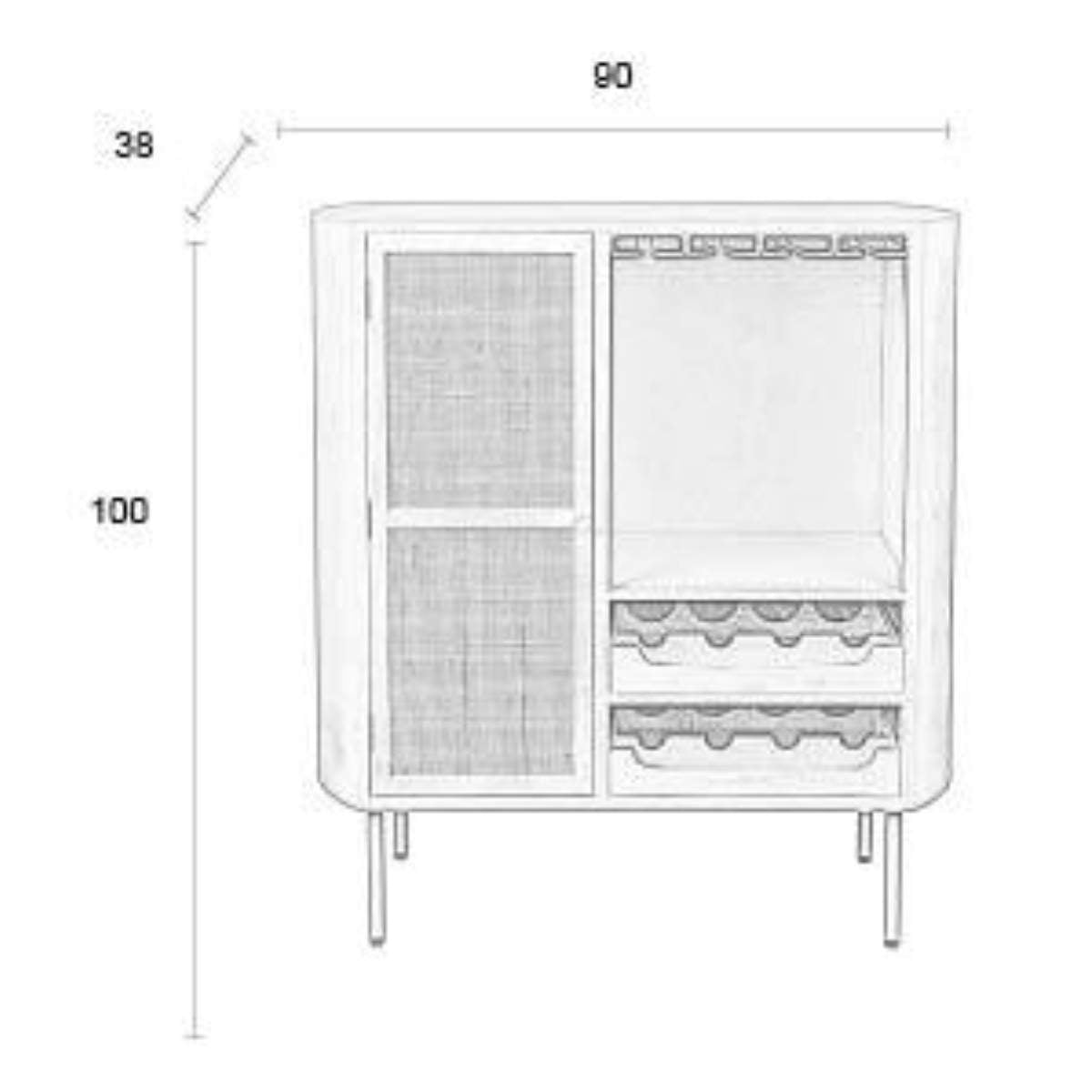 Beau&Co Wine Cabinet Amaya Low