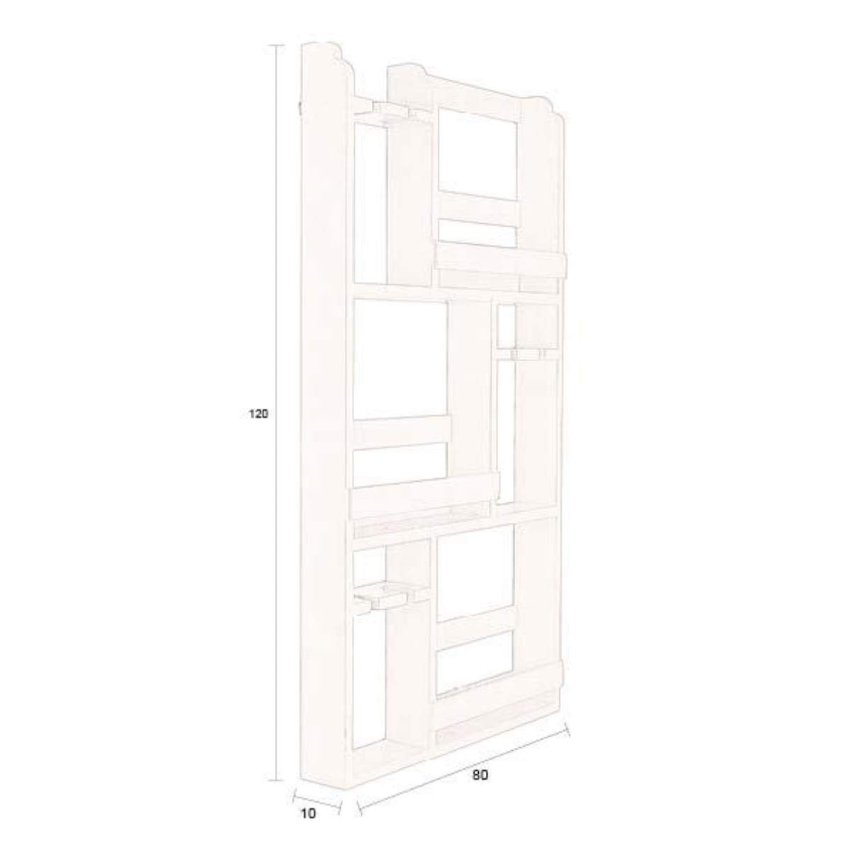 Dutch Bone Wine Shelf Myron Red