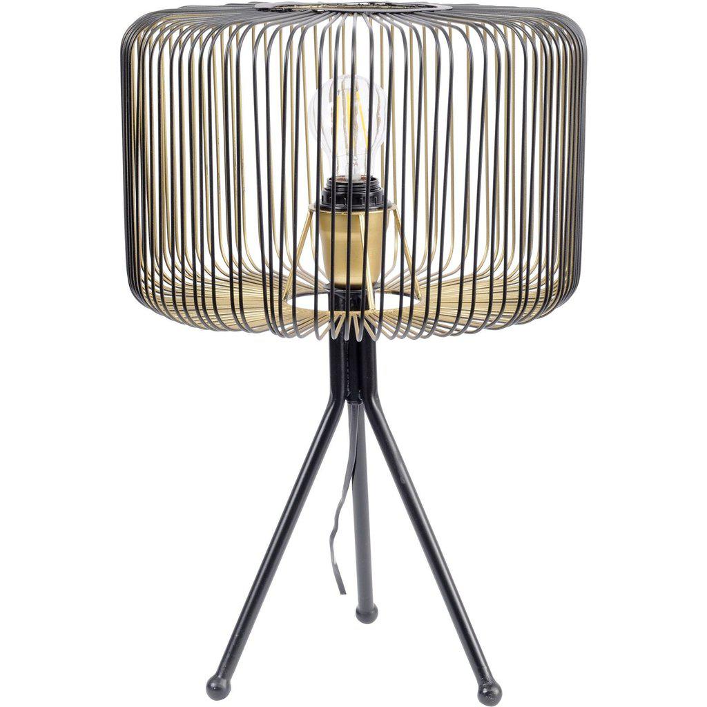 Wire Table Lamp Black And Gold-Beaumonde