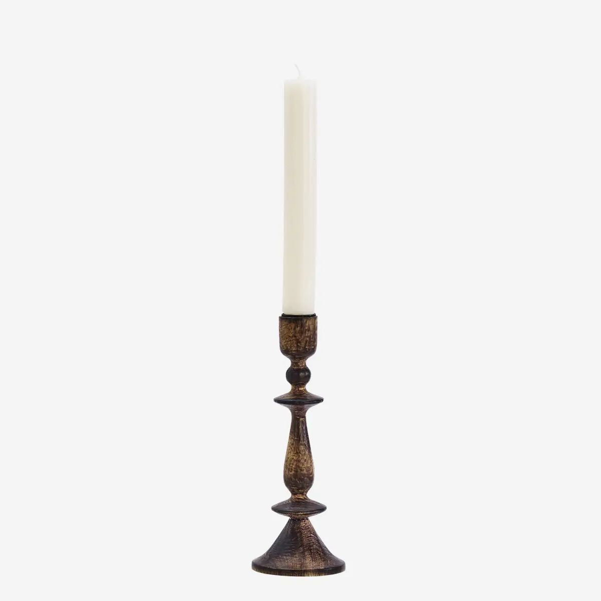 Madam Stoltz Wooden Candle Holder