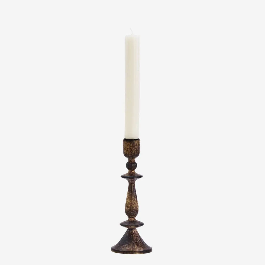 Madam Stoltz Wooden Candle Holder