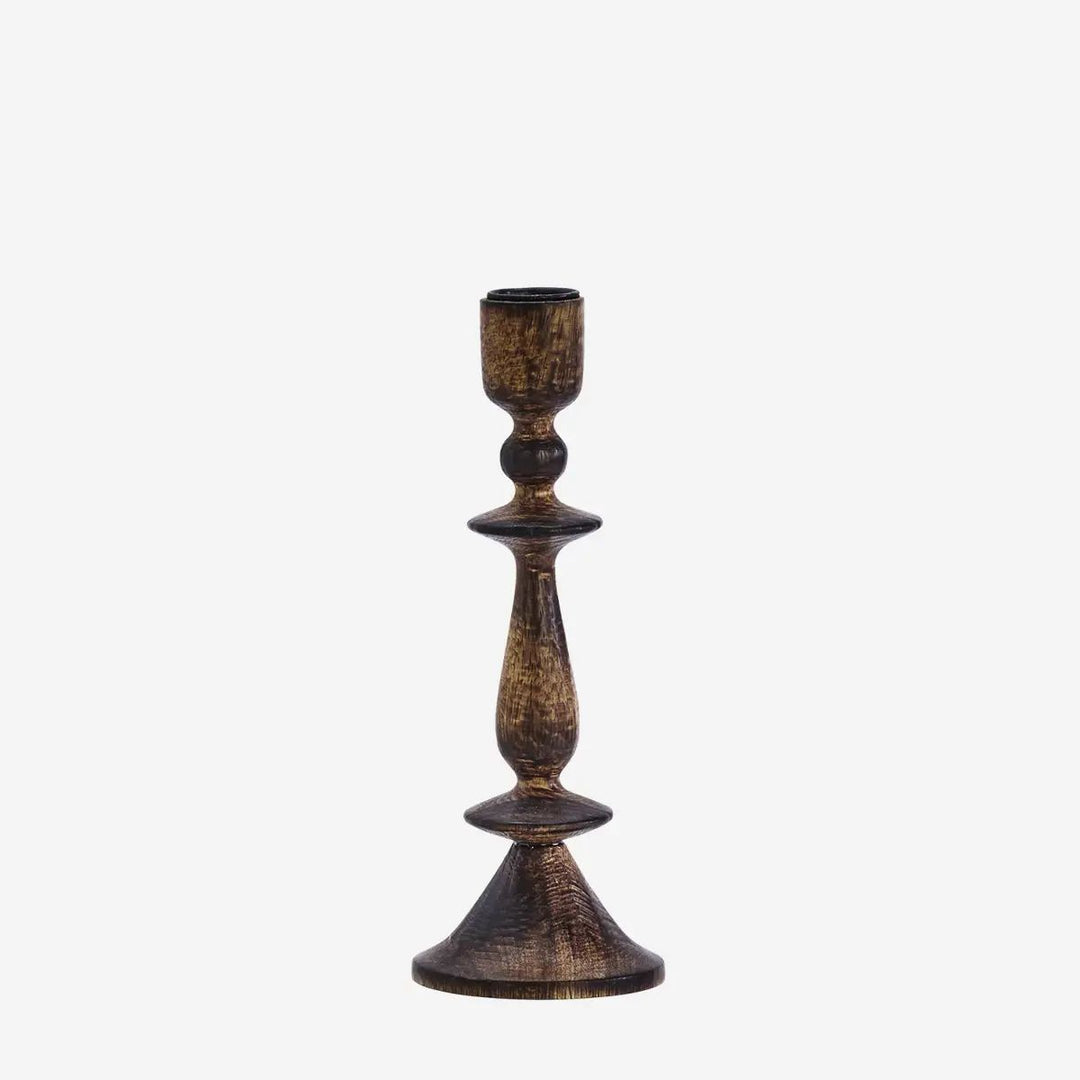 Madam Stoltz Wooden Candle Holder