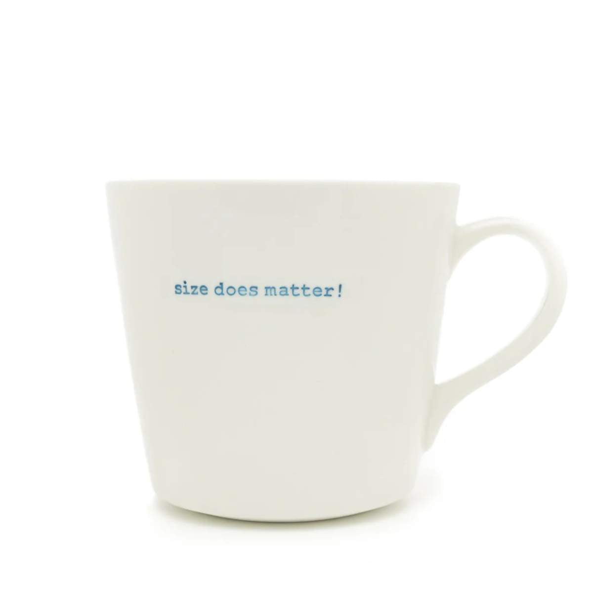 Keith Brymer Jones Word Range Large Ceramic White Mug - Size Does Matter! 500ml