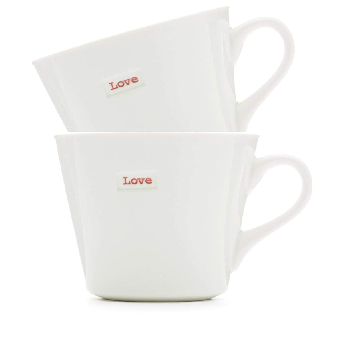 Keith Brymer Jones - Word Range Standard Ceramic White Mug - Love (Red) - 350ml
